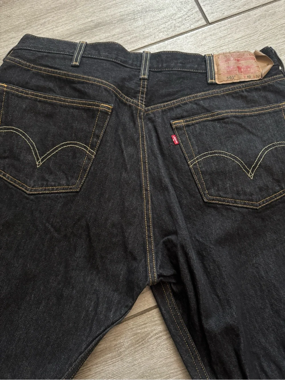 Levi's Men's Black Denim Straight Jeans